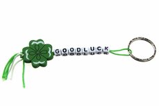 Gelukspoppetjes sleutelhanger klavertje vier good luck