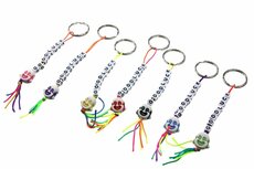 Gelukspoppetjes sleutelhanger lachende boeddha gezicht good luck