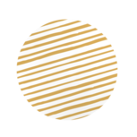 Ronde stickers wit met gouden strepen 10 stuks