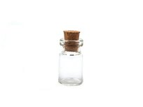 Glazen mini flesjes met kurk 1.8 cm