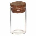 Glazen buisje - potje 6 cm met kurk