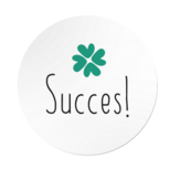 Ronde stickers klavertje vier succes 10 stuks