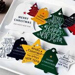 Kerst label mix 14 stuks