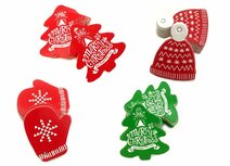 Kerst label mix 8 stuks