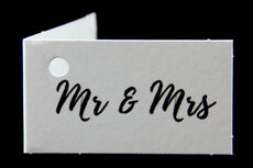 Kaartjes voor huwelijksbedankjes mr &amp; mrs