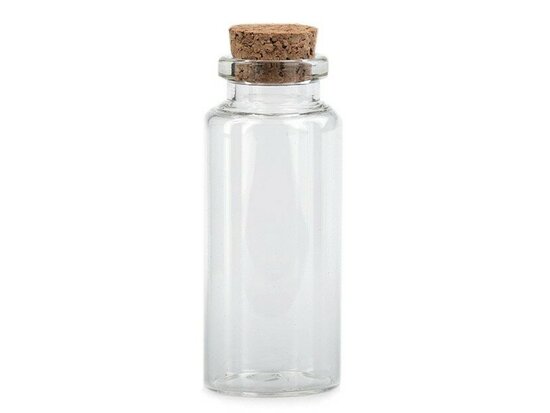 Glazen flesje met kurk 7 cm