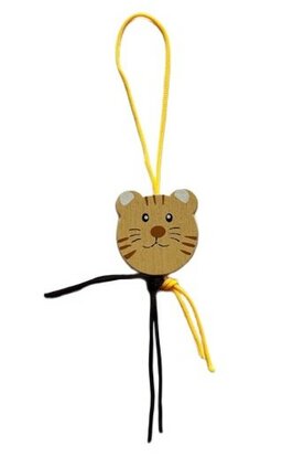 Gelukspoppetjes leeuw, leuke houten gelukspoppetjes.
