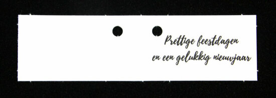 Kaartje prettige feestdagen en een gelukkig nieuwjaar zwart