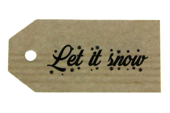 Kraft label let it snow