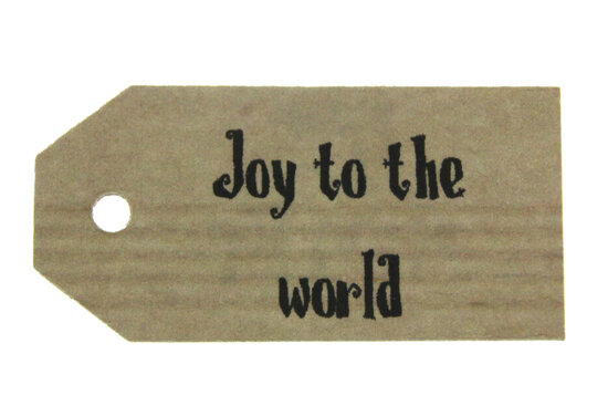 Kraft label joy to the world