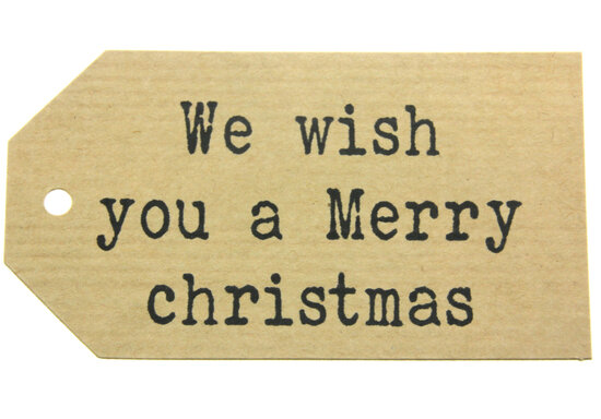 Kraft label xl we wish you a merry christmas