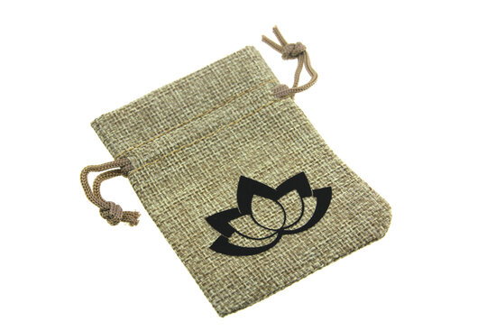 Jute zakjes lotus 7 x 9 cm