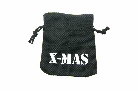 Jute zakjes zwart x-mas wit 1