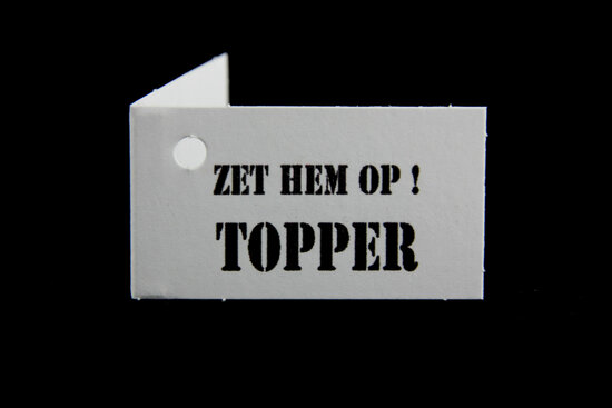 Kaartjes zet hem op! topper 10 stuks