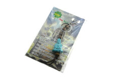 Sleutelhanger boeddha meditatiehouding turquiose met kraal Sleutelhanger boeddha meditatiehouding turquiose met kraal