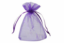 Organza zakjes paars 9 x 12 cm